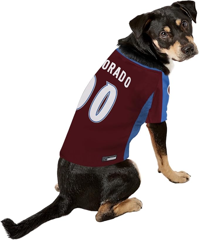 Pets First NHL Colorado Avalanche Jersey for Dogs & Cats, X-Small. - Let Your Pet be a Real NHL Fan!