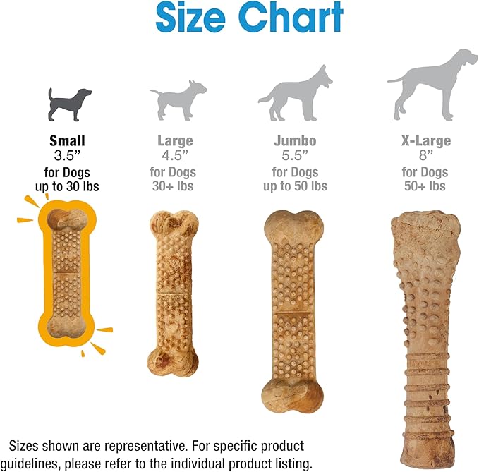 Nylabone Nubz Natural Dog Chew Treats for Puppies, Long Lasting Dog Bones Made in USA, Puppy Training Treats, Turkey & Sweet Potato Flavor, for Puppies Up to 25 lbs. (28 Count)