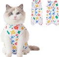 Cat Recovery Suit Cat Onesie for Cats After Surgery, Breathable Cats Surgery Recovery Suit for Female Spay & Abdominal Wounds, Kitten Surgical Onesie Body Suit Anti Licking Cone Alternative