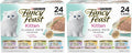 Fancy Feast Purina Tender Ocean Whitefish,Turkey,Chicken and Salmon Feasts Wet Kitten Food Variety Pack - 3 oz. Boxes,(Pack of 48)