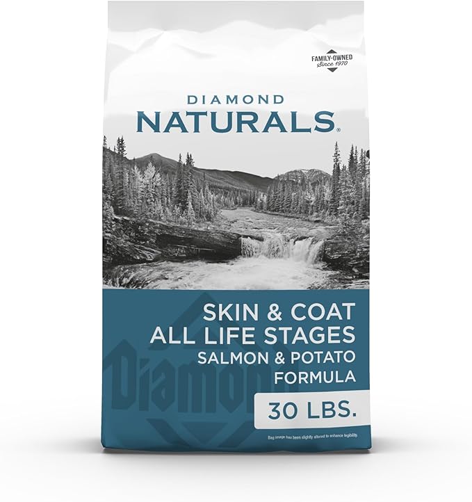 Diamond Skin & Coat Real Meat Recipe Dry Dog Food with Wild Caught Salmon 30 Pound (Pack of 1)