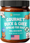 Visionary Pet Foods Duck Meat Spread - Healthy Dog Treat - Alternative to Dog Peanut Butter, Xylitol Free, No Sugar and Filler Free - Use on Lick Mat, Food Mixer, Pill Pockets - 12oz Jar