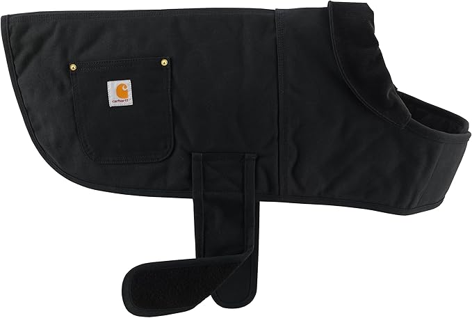Carhartt Firm Duck Insulated Dog Chore Coat, Durable Weather Resistant Jacket for Cold and Windy Conditions, Black, Medium