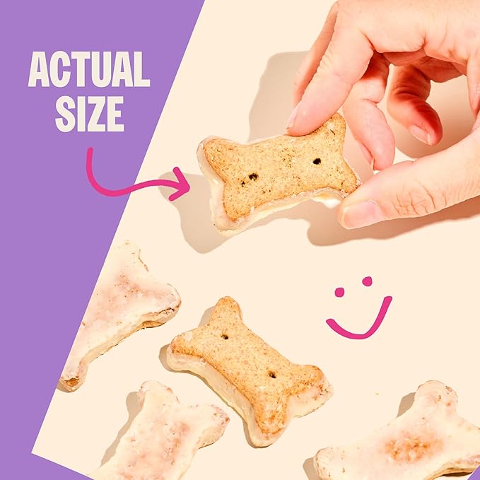 Wellness Old Mother Hubbard Milk Bar P'Nutty B-Day Party, Small Dog Treats, Crunchy Peanut Butter Biscuits with Birthday Icing (10 Ounce Bag)