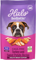 Halo Holistic Dog Food Cage Free Turkey & Sweet Potato Formula, Grain Free Dry Dog Food, For Healthy Weight Support, Kibble for Adult Dogs, 21 lb Bag