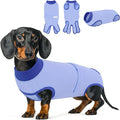 Queenmore Recovery Suit for Dogs Breathable Dog Onesie, Pet Surgical Recovery Suit Female Spay E-Collar & Cone Alternative Dog Wound Heal Prevent Licking Pet Surgery Recovery Suit, Sky Blue,M