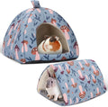 2-Pack Guinea Pig Hideout with Tunnel, Warm Lightweight Small Animal Bed, Easy to Clean Guinea Pig Bed for Rabbits Hamsters Chinchillas