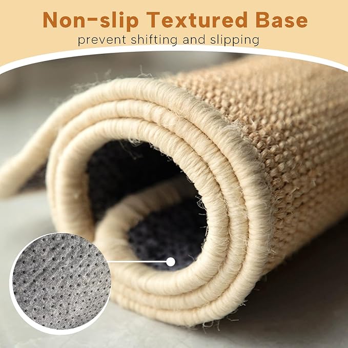 KEYIDE 2Pcs Rabbit Scratcher Pad for Nails, Natural Sisal Bunny Scratching Mat Grinding Claws Bunny Resting Bed Chew Toy 24"X16"