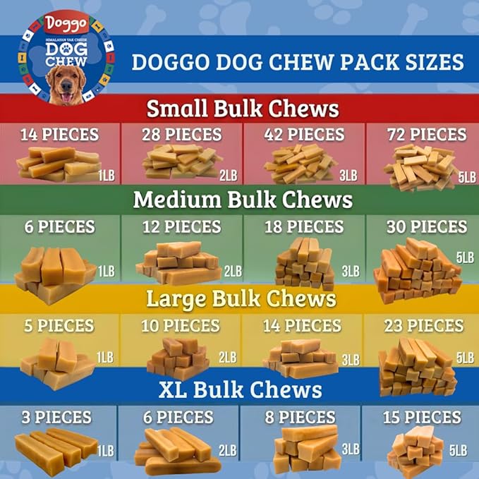 Premium Yak Cheese Himalayan Dog Chews - Natural Yak Chews for Large and Small Dogs - Yak Milk Dog Chew - Long-Lasting Treats Aggressive Chewers - X-Large, 3 Pounds (8 Pieces)