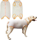 Dog’s Recovery Suit Post Surgery Shirt for Female Male Dog, E-Collar Alternative Wound Protective Clothes (Grey orange-3xl)