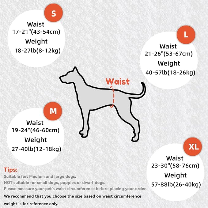 Dog Lift Harness, TORJOY Dog Sling for Small Medium Large Dogs, Dog Support Harness for Back Legs, Adjustable Soft Padded Pet Harness for Olderly, Injured, Arthritic, Disabled Dogs, Grey, M
