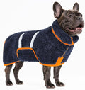 Bienbee Dog Bathrobe, Quick Drying Super Absorbent Dog Robes for After Bath, Warm Keeping Dogs Towel, Dogs Bath Supplies, Navy Blue M