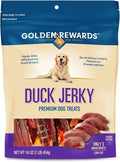 Golden|Rewards Duck Jerky Dog Treats, 16 oz Bag, Real Duck Breast, Only 3 Ingredients, Low Fat, Grain-Free, No by-Products, No Corn Wheat or Soy, Natural High Protein Chews for All Dog Sizes
