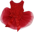 Kirei Sui Christmas Wedding Rosettes Dog Dress L Red (for Small Puppy)