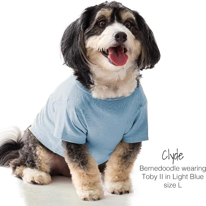 Toby II - The Perfect Tee, 3 Pack Short Sleeve Pet T-Shirt 100% Organic Cotton Tees Clothes for Small, Medium, Large Dogs, Navy Camo, X-Small (5-12 lbs)