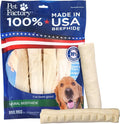 Pet Factory 100% Made in USA Beefhide 8" Rolls Dog Chew Treats - Natural Flavor, 10 Count/1 Pack
