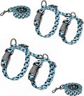 Halypet 2-Pack Cat Harness and Leash Set, Escape Proof 3-in-1 Adjustable Harness for Cats, Soft Lightweight, Easy On & Control for Walking, Travel & Outdoor Use, Light Blue Kitty, Medium