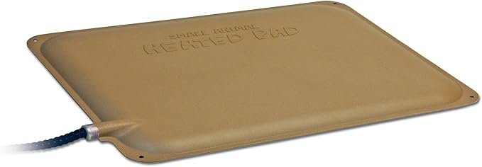 K&H Pet Products Small Animal Outdoor Heated Pad, Waterproof, Chew Resistant, Safety Listed, Indoor Outdoor Heater Warming Pad for Cat Houses, Rabbit Hutches, or Chick Brooders - 12 X 9in Tan 25W