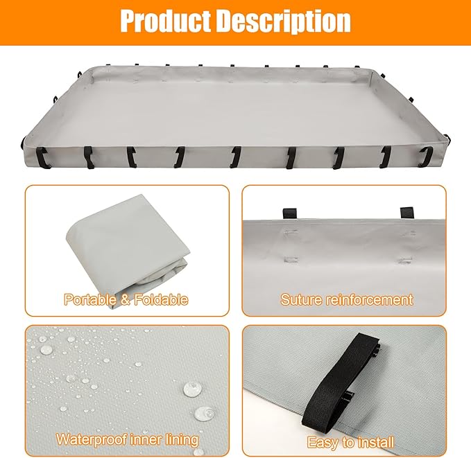 Guinea Pig Cage Bottom Tarp for C&C Grids Habitat Cage Panel, 47x24 inches Guinea Pig Cage Liner Base, Washable Small Animal Cage Bedding for Rabbits Hamsters Hedgehogs Ferrets Small Pets(No Cage)
