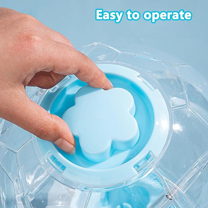 Hamster Ball 7.9 Inch - Large Running Ball for Small Pets, Unique Football Design with Secure Metal Screws (7.9in)