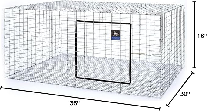 Pet Lodge® Wire Rabbit Hutch | Rust Resistant Galvanized Wire Mesh | Easy to Assemble Stackable Rabbit Cage | Made in USA | 30 X 36
