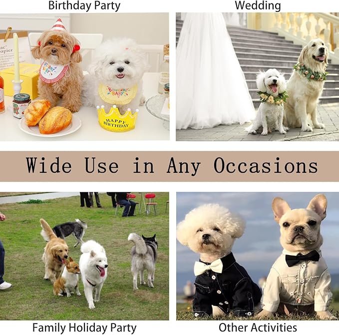 Pet Dresses for Small Dogs Cats Girl, Cute Princess Bowknot Dress Puppy Shirt All Weather Skirt Clothes Cat Apparel for Birthday Wedding Party Holiday (Khaki&Black, XX-Small)