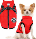 PETCARE Winter Dog Coat with Harness Built in Waterproof Dog Jackets Warm Pet Fleece Vest Windproof Snow Jacket Snowsuit Reflective Dogs Cold Weather Coats for Puppy Small Medium Large Dogs Cats