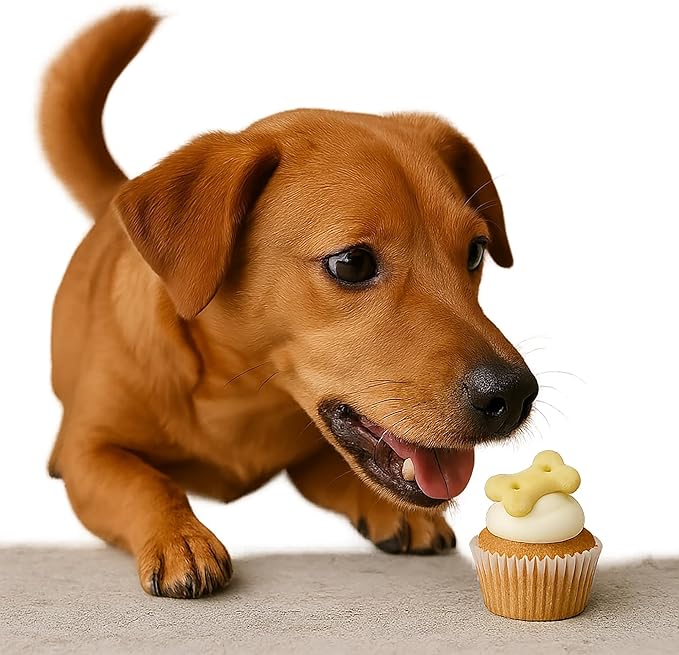 Puppin Mini Cupcake Dog Treat - 6 Pack, Quality Baked Goods for Your Furry Friends, Natural, Soft Cake, Pet Reward, Party Snack