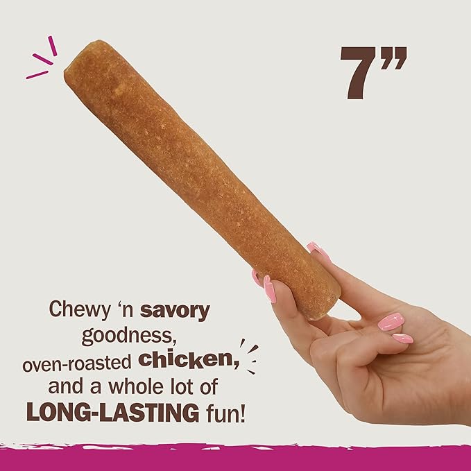 Cadet Chewalicious Chewy 'N Savory Rolls with Real Chicken, Rawhide-Free Healthy Dog Chews, Limited-Ingredient Dog Treats & Long-Lasting Chew Treats for Dogs, Chicken Flavor, 2 Pack