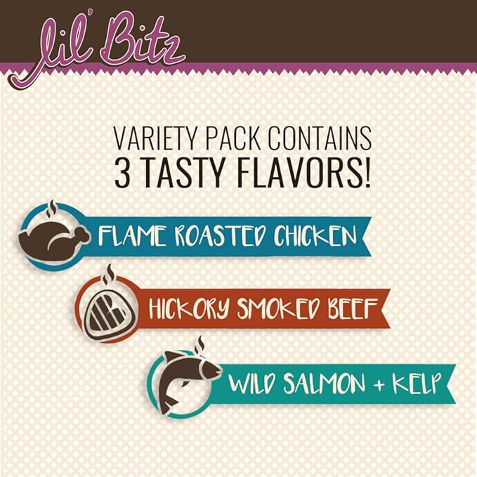 Soft & Chewy Training Treats for Dogs, Bite Size Reward Treats for Training & Positive Reinforcement, Natural Grain-Fre Treats, Wild Salmon & Kelp, Roasted Chicken & Smoked Beef, 3 Pack (4 oz Each)