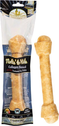 Fieldcrest Farms Nothin' to Hide 9-inch Ultra Knotted Bone Treat - Natural Rawhide Alternative Treats for Dogs, Collagen Based Snack for Heavy Chewers Over 50lbs - Beef Flavor, 1 Pack