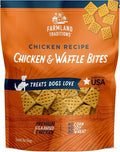Farmland Traditions Chicken & Waffle Bites, Gluten-Free Dog Treats, Made in USA for All Breeds & Sizes, 6 Oz Bag