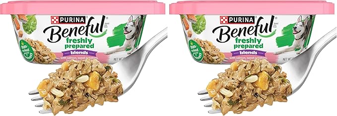 Beneful Purina Wet Dog Food, Chopped Blends with Salmon - (8) 10 oz. Tubs (Pack of 2)