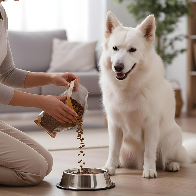 Kifmurase 12PCS Stainless Steel Dog Bowls, 7OZ Metal Feeding Bowl with Non-Slip Rubber Base, Pet Food and Water Dishes for Small Medium Animals Kitten Puppy Rabbit Cats