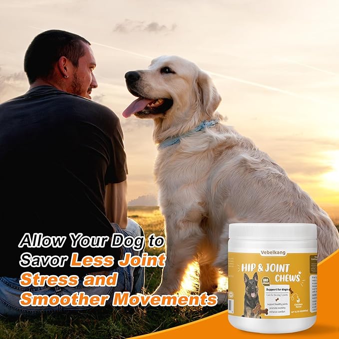 360 Chews Glucosamine Chondroitin Joint Chews for Dogs, Chicken Flavor 13 in 1 with Glucosamine, Chondroitin, MSM, Omega-3 Support Hip & Joint Support - Joint Pain Relief Flavored Fit All Breed
