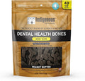 Indigenous Pet Dental Health Bones Mini – Peanut Butter (11.92 Ounce) | Grain-Free Dog Chews with Prebiotics & Omegas | Freshens Breath, Supports Digestive, Skin & Coat Health |