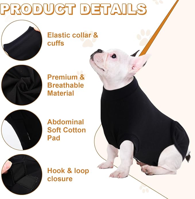 OYX Recovery Suit for Dogs Cats After Surgery，Cotton Dog Surgery Suit Female Spay，E-Collar & Cone Alternative Surgical Suit, Male Female Dog，Prevent Licking Dog Onesies Pet Surgery Recovery Suit XL