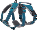 BELPRO Multi-Use Support Dog Harness, Escape Proof No Pull Reflective Adjustable Vest with Durable Handle, Dog Walking Harness for Big/Active Dogs (Blue, XL)