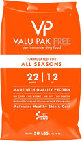 Valu-Pak Free 22-12 All Seasons Dog Food, Gluten Free, Wheat Free, Corn Free, Soy Free, Skin & Coat Health, 50 lbs