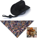 Halloween Costumes for Dogs Cat, Pet Cowboy Costumes Cosplay Hat,Retro Triangle Scarf Dog Hat,Sun Visor Outdoor Hat,Party Hat for Small Medium Dogs