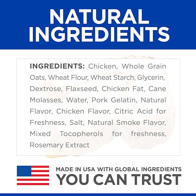 Hill's Natural Jerky Strips Dog Treats, Chicken, 7.1 oz. Bag