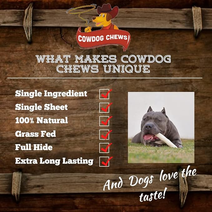 Cowdog Chews Retriever roll 9-10 inch All Natural Rawhide Product (20 Pack)