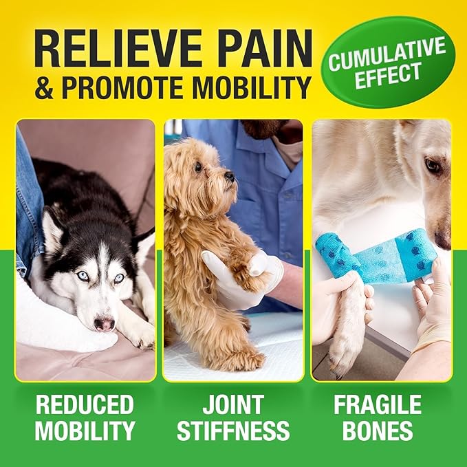 Glucosamine for Dogs - Hеmp Calming Chews with Glucosamine & Chondroitin - Daily Support with MSM, Omega 3 and Turmeric for Senior and Large Breed Dogs - Chicken Flavor, 120 Soft Treats