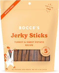 Bocce's Bakery Jerky Stick Dog Treats, Wheat-Free, Made with Limited-Ingredients, Baked in The USA with No Added Salt or Sugar, Natural & High-Protein, Turkey & Sweet Potato, 4 oz