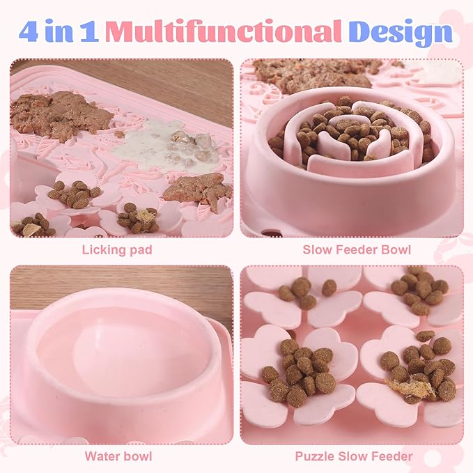 Star&Mi Slow Feeder Dog Bowls, 3-Layer Interactive Dog Puzzle Feeder, Dog Slow Feeder Bowl & Lick Bowl for Dogs, Non-Slip Dog Bowl Slow Feeder for Medium & Large Breeds
