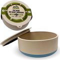 Palz&Co EcoBowl with Lid for Dogs & Cats, 80 oz Blue - Natural Bamboo Pet Bowl with Non-Slip Base, Pet Food and Water Dish, Dishwasher Safe
