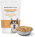 JustFoodForDogs Nutrient Blend, Supplements for Homemade Dog Food, Turkey & Whole Wheat Macaroni, DIY Fresh Pet Meals and Toppers, Human Grade, Dog Vitamins & Multivitamin Additive, 4.55oz