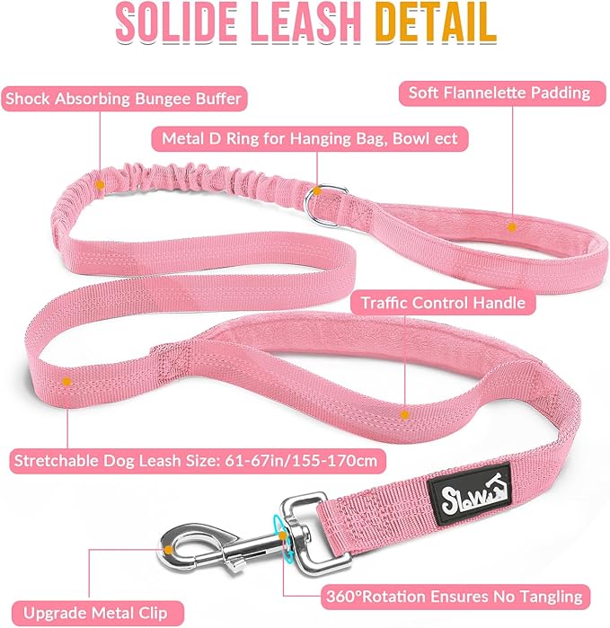 SlowTon No Pull Dog Harness - Heavy Duty Dog Harness and Leash Set for Medium Large Dogs, Reflective Tactical Harness with Soft Padded and Front Clip for Easy Walk and Training (PI, M)