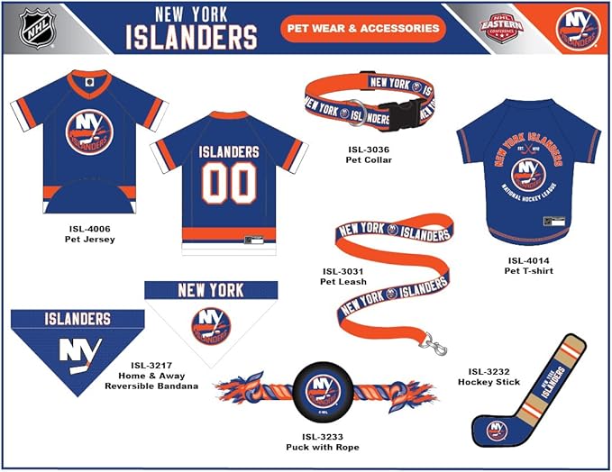 Pets First NHL New York Islanders Jersey for Dogs & Cats, X-Small. - Let Your Pet be a Real NHL Fan!