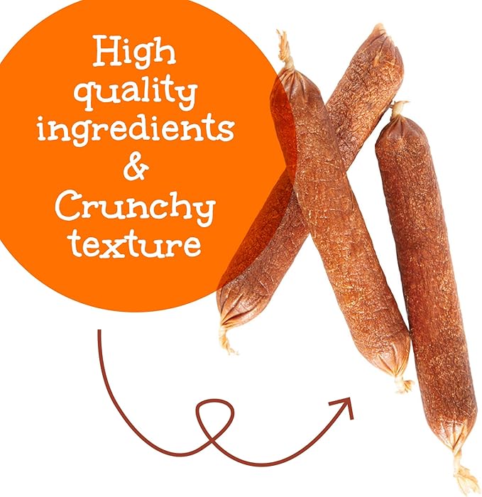 Happy Howie's Sausage Treats - Healthy Dog Treats, Flavorful, Slow Cooked, Natural Ingredients, Chewy Dog Treats, Hormone Free - Turkey, (Pack of 1)
